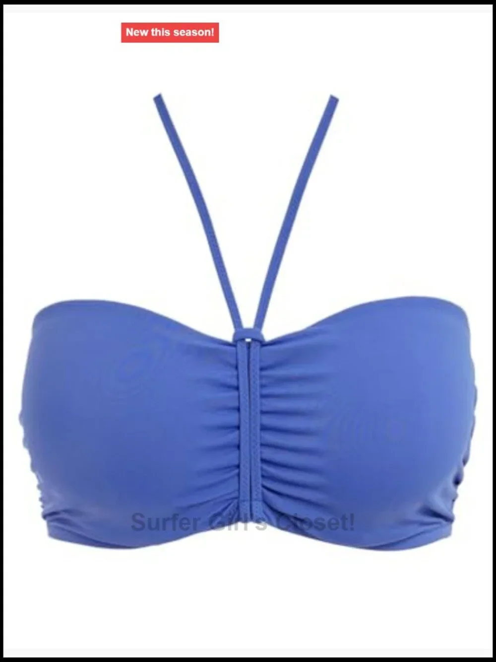 Underwire Bandeau Bikini Top with Lightly Padded Foam Cups